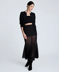 Kenneth Cole Women's Godet Fit & Flare Pull-On Maxi Skirt