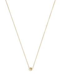 Coach Faux Cultivated Pearl Signature Tea Rose Pendant Necklace