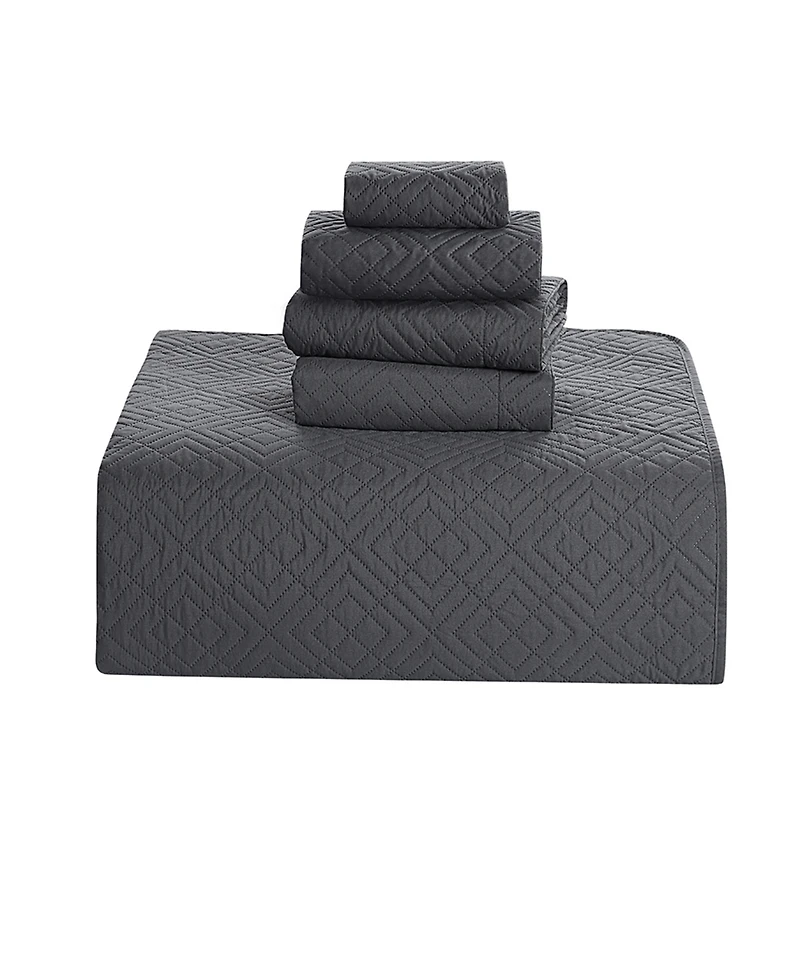 Nestl Diamond Embossed 5-Pc. Quilt Set, Full/Queen