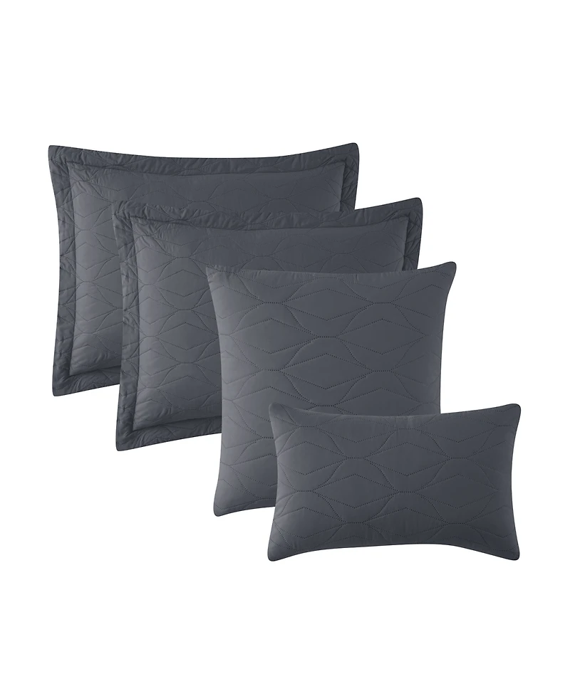 Nestl Ellipse Embossed 4-Pc. Quilt Set, Twin/Twin Xl