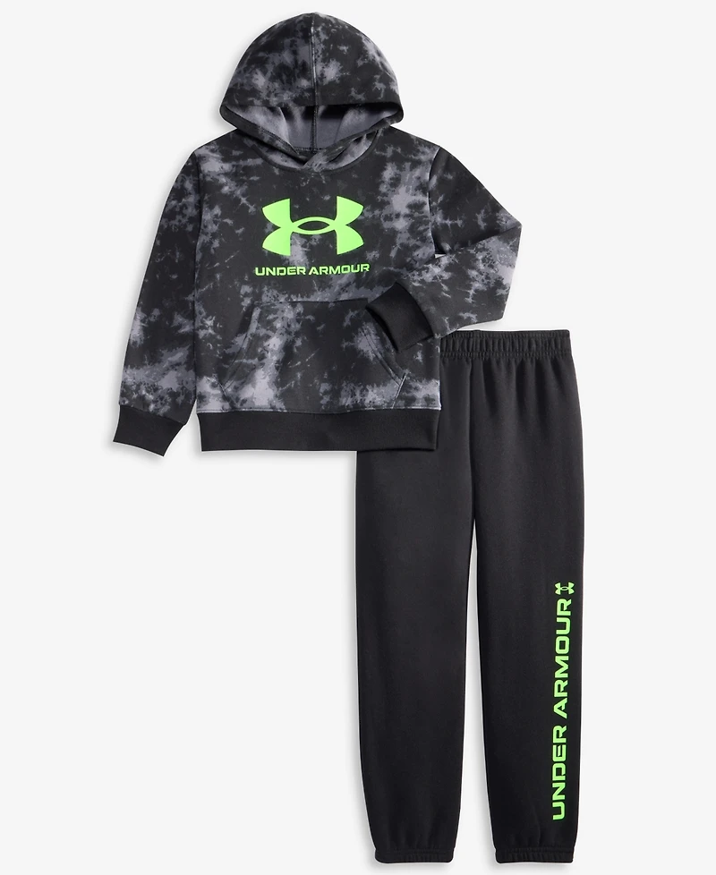 Under Armour Toddler & Little Boys Rival Printed Fleece Hoodie Jogger Pants, 2 Piece Set