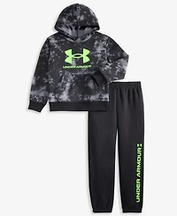 Under Armour Toddler & Little Boys Rival Printed Fleece Hoodie Jogger Pants, 2 Piece Set