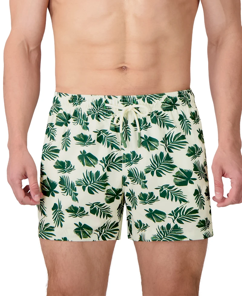 Sunset x Vine Men's Leaf-Print Woven Swim Trunks