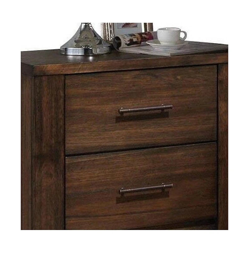 Modern Two-Drawer Nightstand with Sleek Design – Perfect for Bedroom Storage