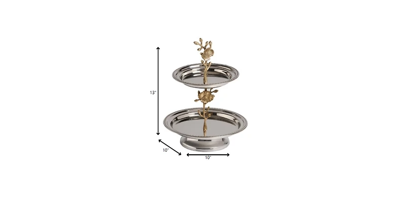 Handcrafted Round Stainless Steel Tray – Sleek Serveware for Indoor & Outdoor Spaces