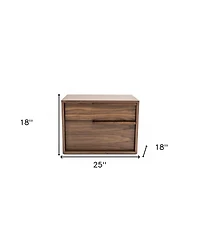 Modern Nightstand with Two Drawers for Bedroom Storage and Bedside Use
