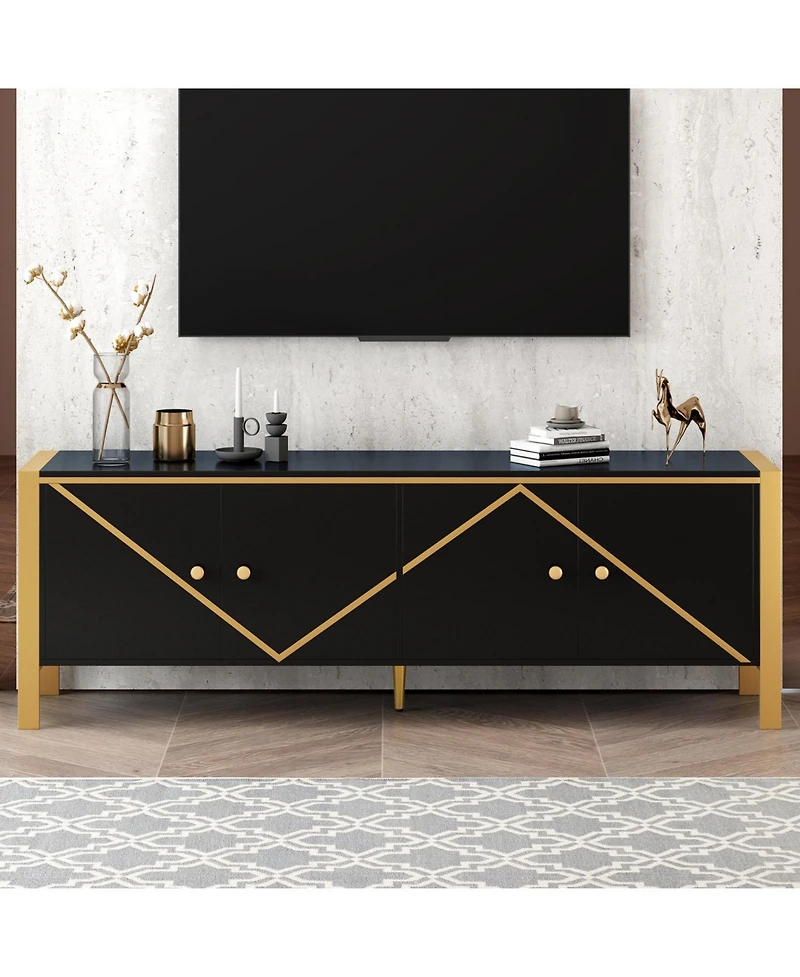 Streamdale 70.9" Tv Stand for TVs up to 75", Media Console with 2 Cabinets