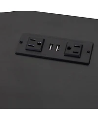 Streamdale 180 Wall Mounted Floating 80" Tv Stand with 20 Color LEDs and Charging Station