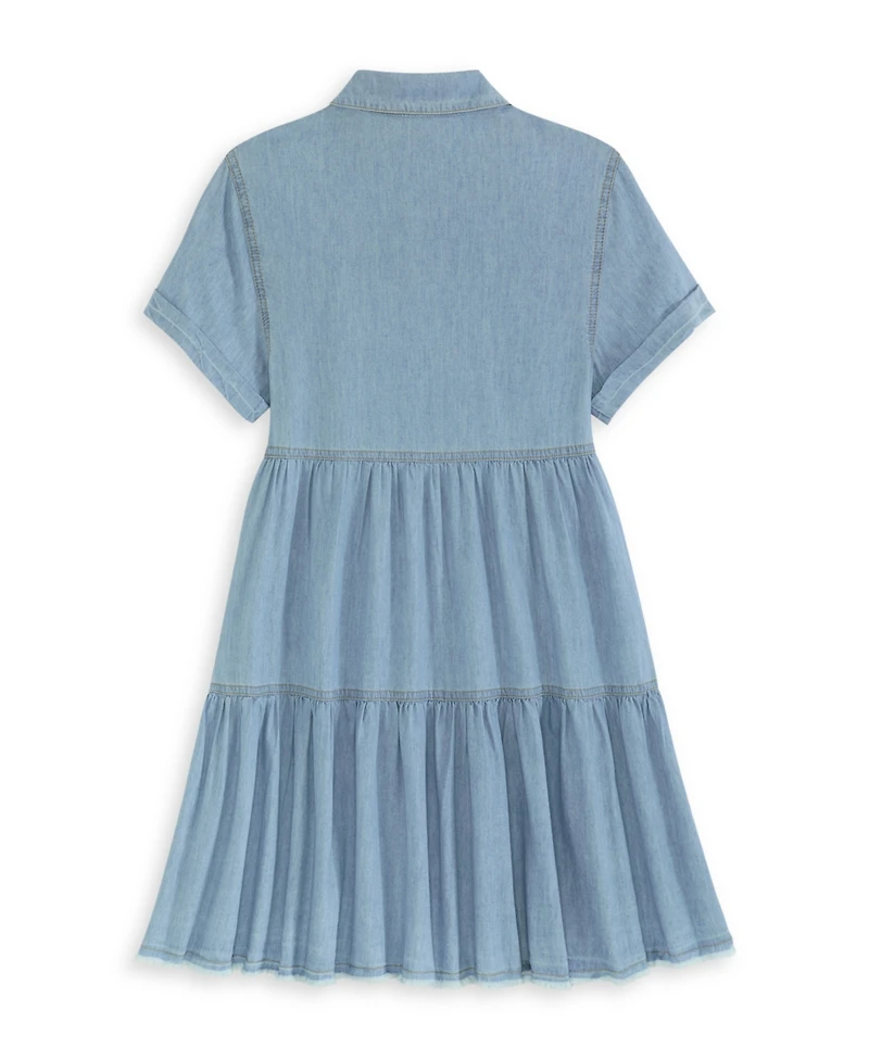 Scotch & Soda Big Girls Short Sleeve Lightweight Denim Dress