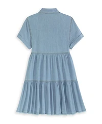 Scotch & Soda Big Girls Short Sleeve Lightweight Denim Dress