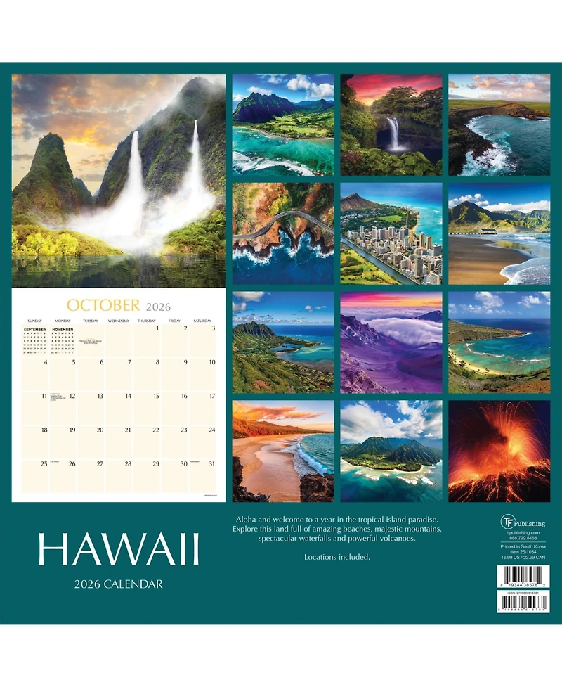 2026 Hawaii Wall Calendar