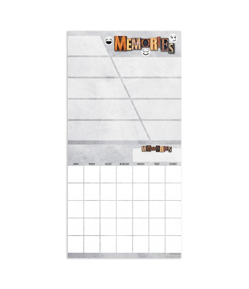 My Year Book Undated Memory 12"x12" Wall Calendar