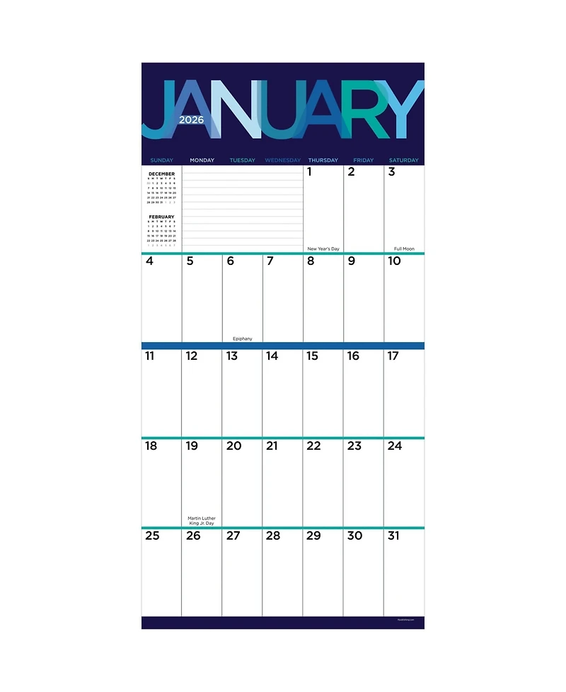 2026 Big Print Wall Calendar