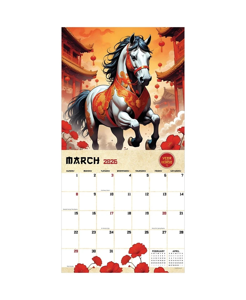 2026 Year of the Horse Wall Calendar