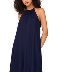 Msk Women's Halter Beaded-Trim Asymmetrical-Hem Jumpsuit