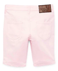 Elie Balleh Big Boys Pink Cotton Twill Short