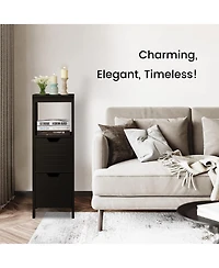 Bathroom Wooden Floor Cabinet Multifunction Storage Rack Stand Organizer