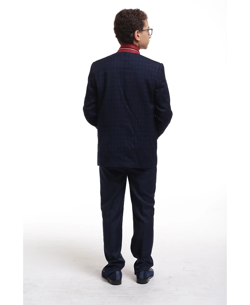 Elie Balleh Boys Navy Slim Fit Classic Sports Coat
