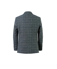 Slim Fit Windowpane Blazers Sports Coat Jacket for Boys - Grey, S/8
