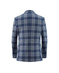 Elie Balleh Boys Slim Fit Buffalo Plaid Blazer