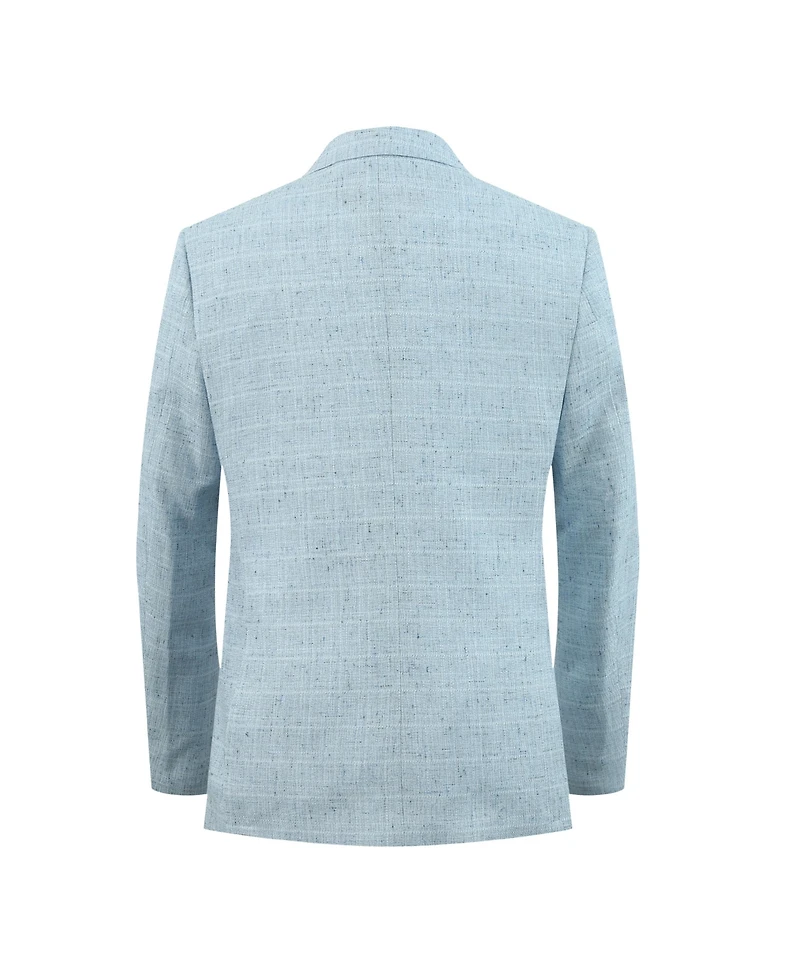 Elie Balleh Boys Baby Blue Slim Fit Melange Jacket