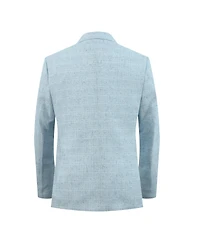 Elie Balleh Boys Baby Blue Slim Fit Melange Jacket