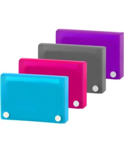 3 X22 X 5 X22 Index Card Case Holds 100 Cards Includes Business Card Index Holder 5 Tab Dividers Comes In Assorted Color X2013 Pack Of 4 By Emraw