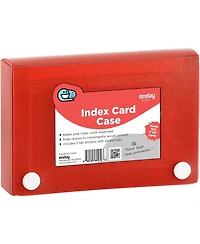 3" X 5" Index Card Case Holds 100 Cards Includes Business Card/Index Holder and 5 Tab Dividers Comes Assorted Color – (Pack of 4)