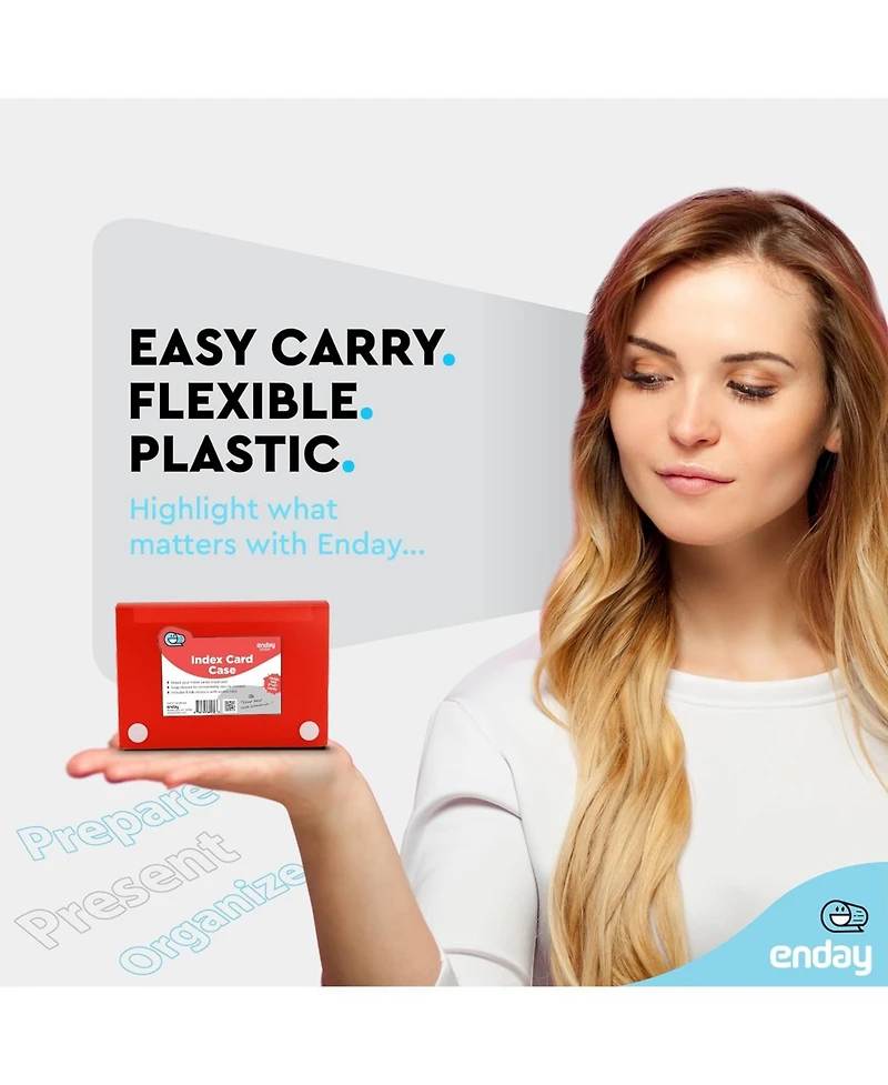 3" X 5" Index Card Case Holds 100 Cards Includes Business Card/Index Holder and 5 Tab Dividers Comes Assorted Color – (Pack of 4)