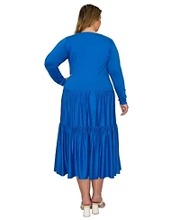 L I V D Plus Eliana Tiered Midi Dress