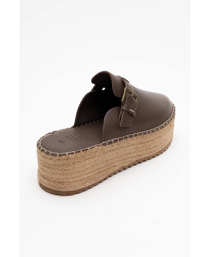 Novas Leather Platform Espadrille Mule (Women)