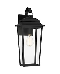 Bellis Verde High Traditional Outdoor Wall Light Fixture Mount Porch House Exterior Outside Lantern Led Bulb Waterproof Weatherproof Textured Black Me