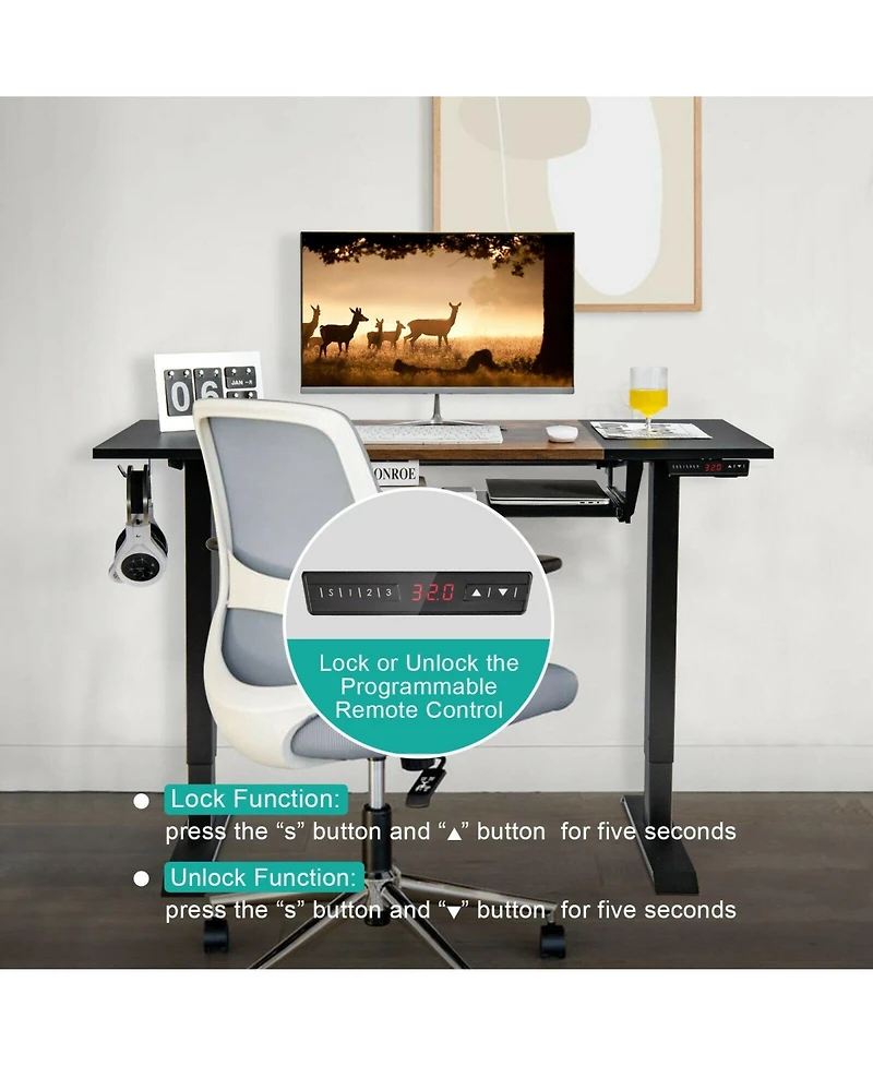 48 Inch Standing Desk with Keyboard Tray