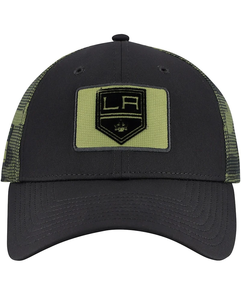 Fanatics Men's Black Los Angeles Kings Authentic Pro Military Appreciation Adjustable Hat