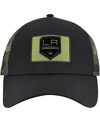 Fanatics Men's Black Los Angeles Kings Authentic Pro Military Appreciation Adjustable Hat