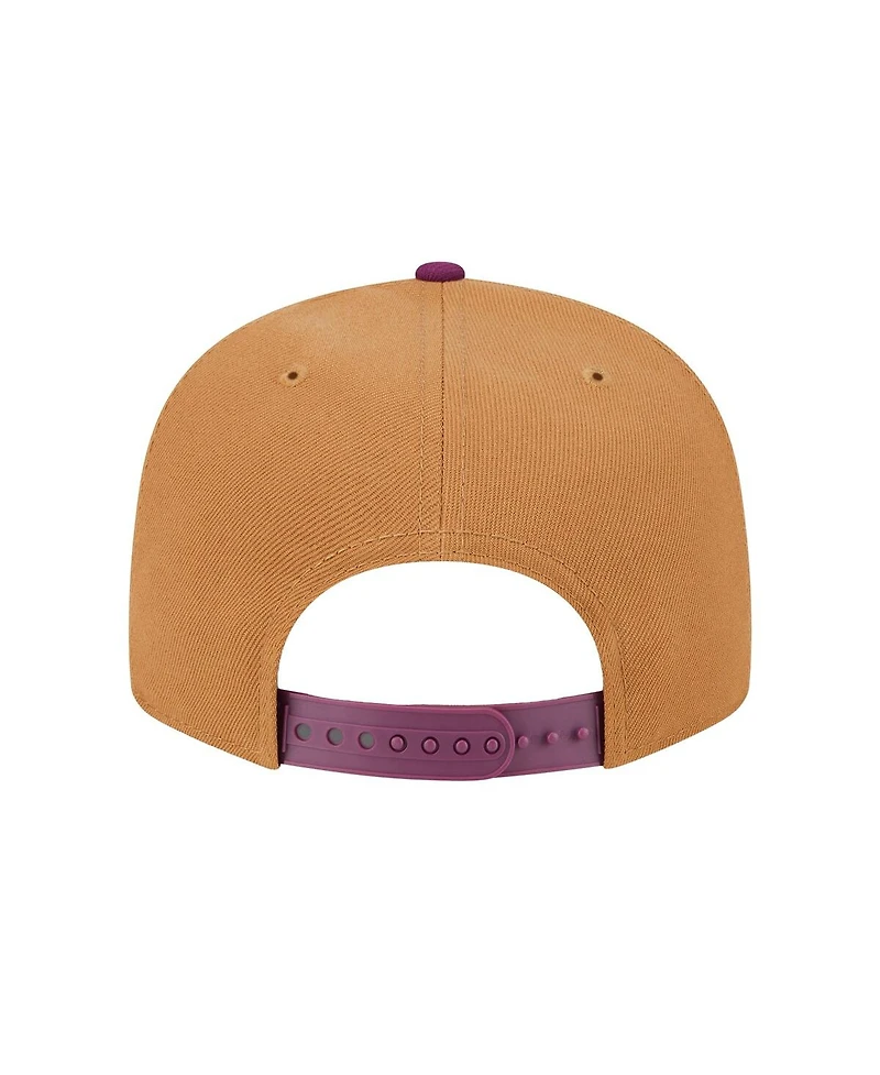 New Era Men's Brown/Purple Atlanta Braves Color Pack Two-Tone 9FIFTY Snapback Hat