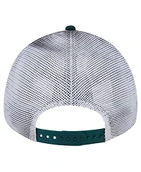 New Era Men's Green Athletics Team Slick Trucker 9TWENTY Adjustable Hat