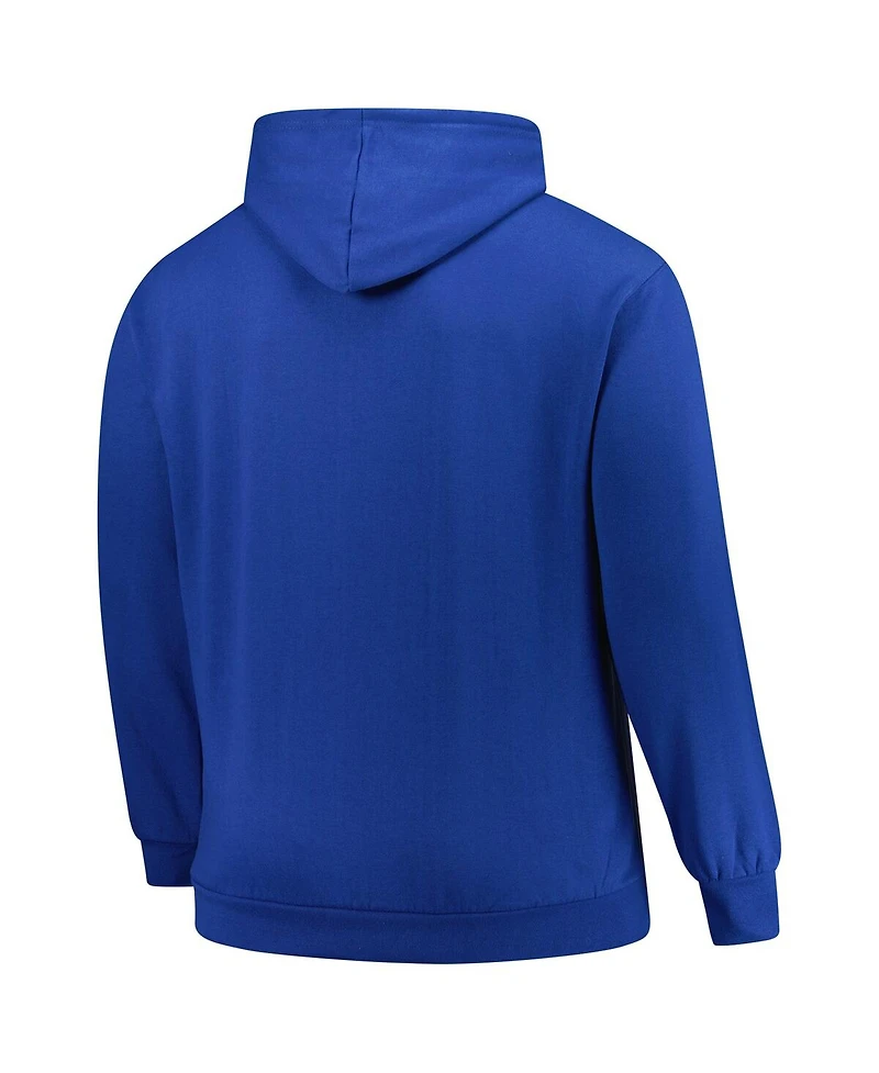 '47 Brand Men's Royal Chicago Cubs Big Tall Velocity Fleece Pullover Hoodie