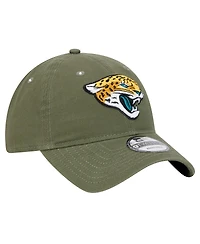 New Era Men's Olive Jacksonville Jaguars Main 9TWENTY Adjustable Hat