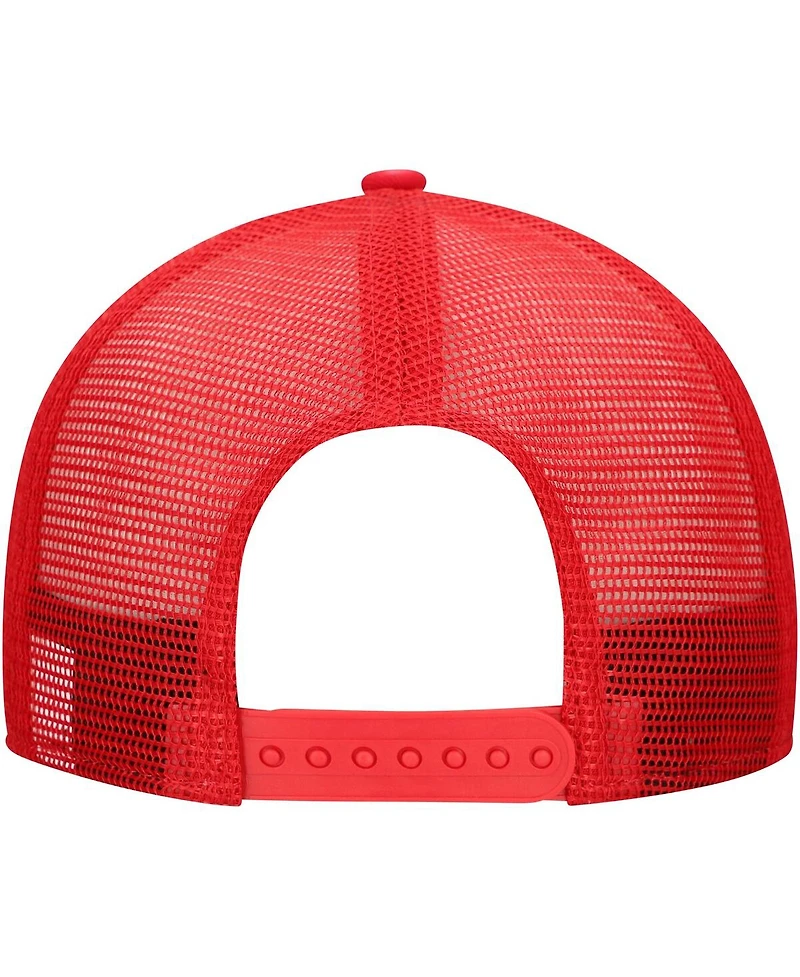 New Era Men's Red Los Angeles Angels Labeled 9SEVENTY Stretch-Snap Adjustable Hat