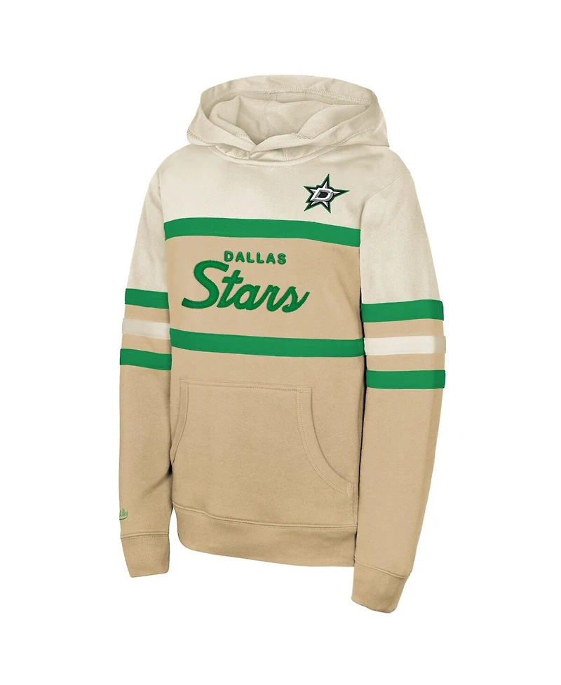 Mitchell & Ness Big Boys and Girls Tan Dallas Stars Head Coach Pullover Hoodie