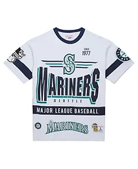 Mitchell & Ness Men's White Seattle Mariners Cooperstown Collection Team Origins Premium T-Shirt
