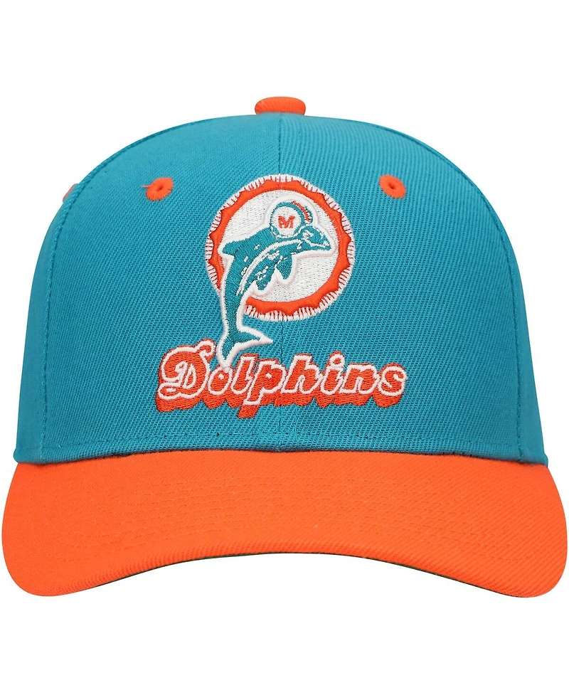 Mitchell & Ness Big Boys and Girls Aqua Miami Dolphins All In 2.0 Adjustable Hat