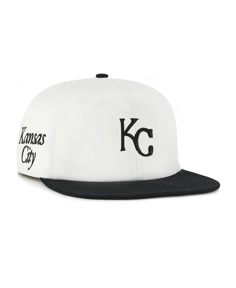 '47 Brand Women's White/Black Kansas City Royals Foundation Captain Snapback Hat