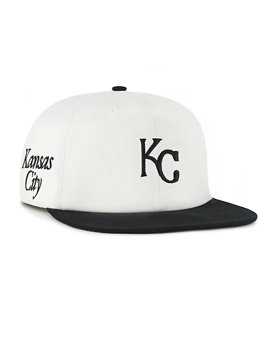 '47 Brand Women's White/Black Kansas City Royals Foundation Captain Snapback Hat