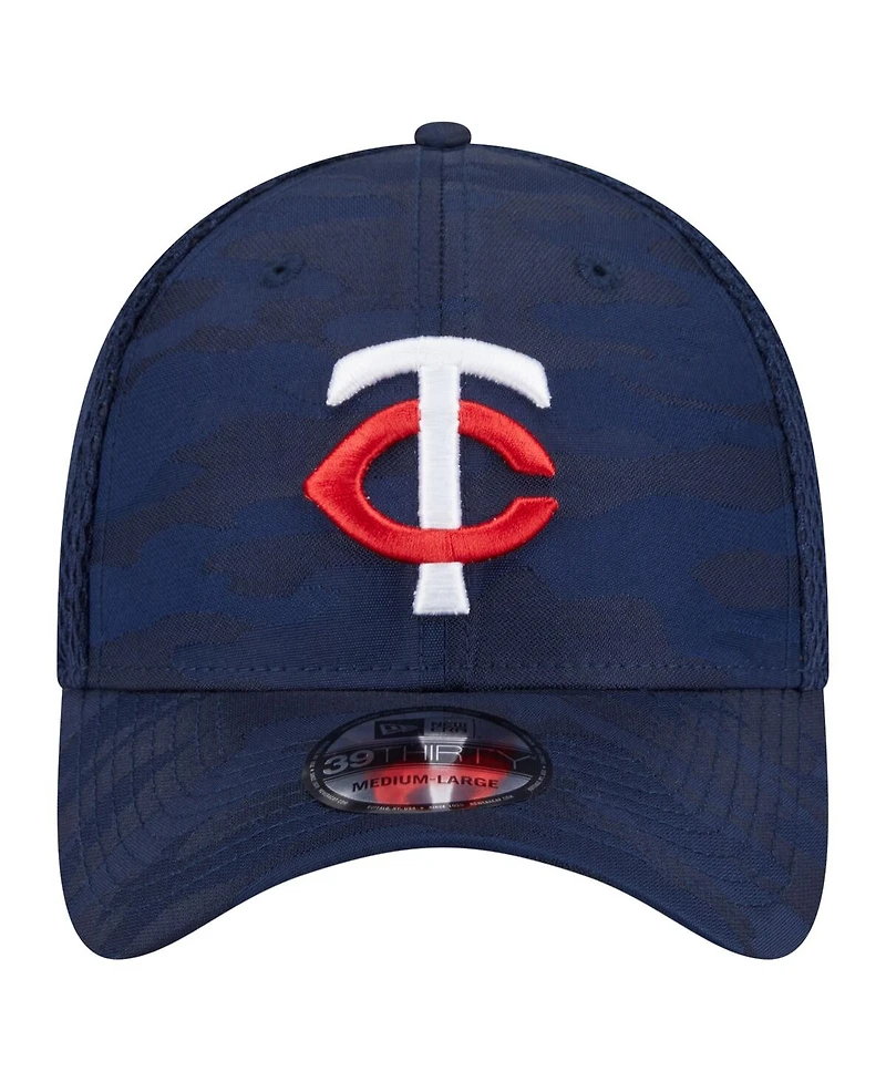 New Era Men's Navy Minnesota Twins Subtle Camo 39THIRTY Flex Hat