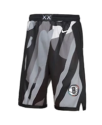 Nike Big Boys and Girls Black Brooklyn Nets 2024/25 City Edition Swingman Performance Shorts