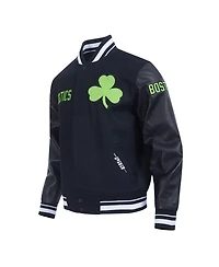 Pro Standard Men's Black Boston Celtics 2024/25 City Edition Wool Varsity Full-Zip Jacket