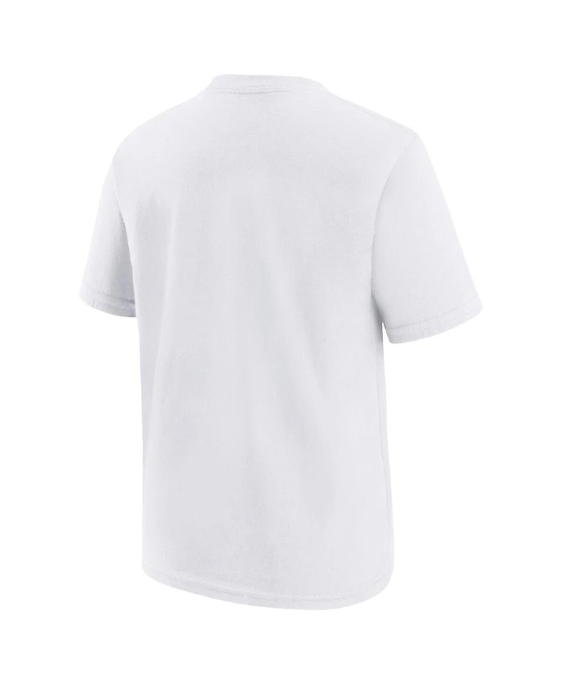 Nike Big Boys and Girls White Colorado Rockies 2025 City Connect Wordmark T-Shirt
