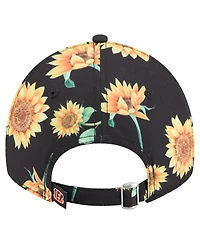 New Era Women's Black Cincinnati Bengals Adventure Sunflower 9TWENTY Adjustable Hat